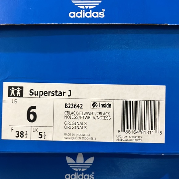 adidas Superstar J 'Core Black' B23642 - Picture 15 of 17